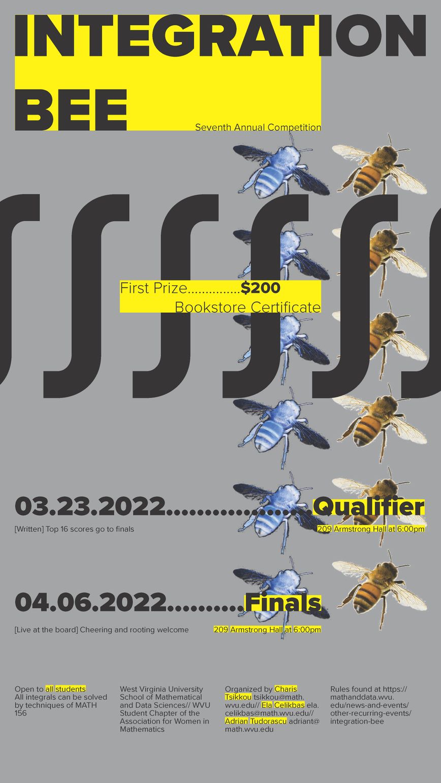 2022 Integration Bee poster